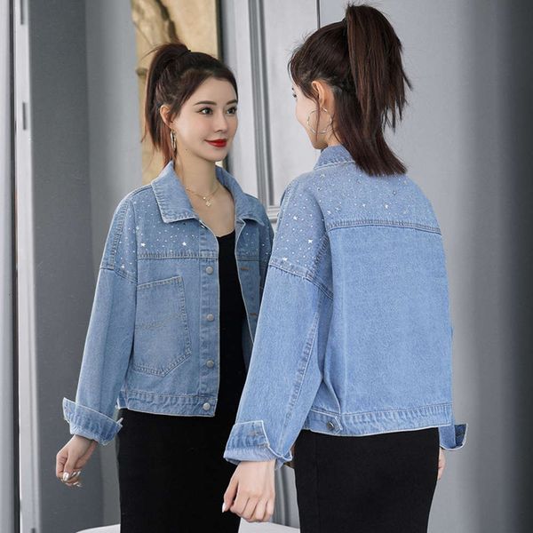 jackets coats 2021 spring and autumn korean loose denim jacket women's short five pointed star sequin vm56, Black;brown
jackets coats 2021 spring and autumn korean loose denim jacket women's short five pointed star sequin vm56, Black;brown