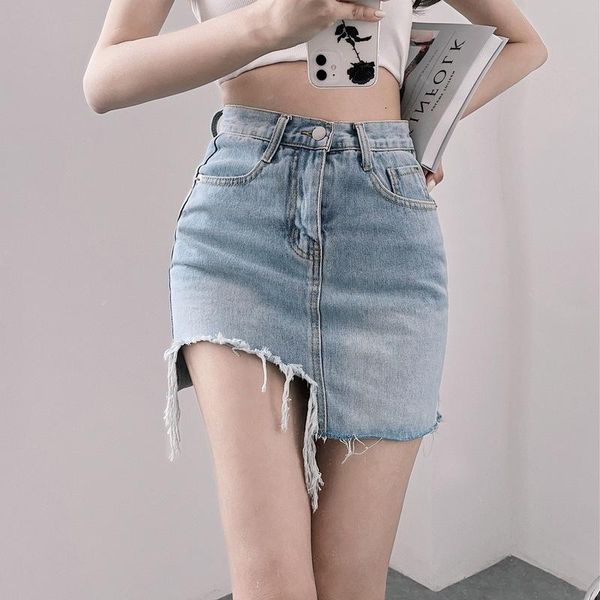 skirts design sense irregular frayed short skirt women's summer style a-line high waist denim, Black
skirts design sense irregular frayed short skirt women's summer style a-line high waist denim, Black
