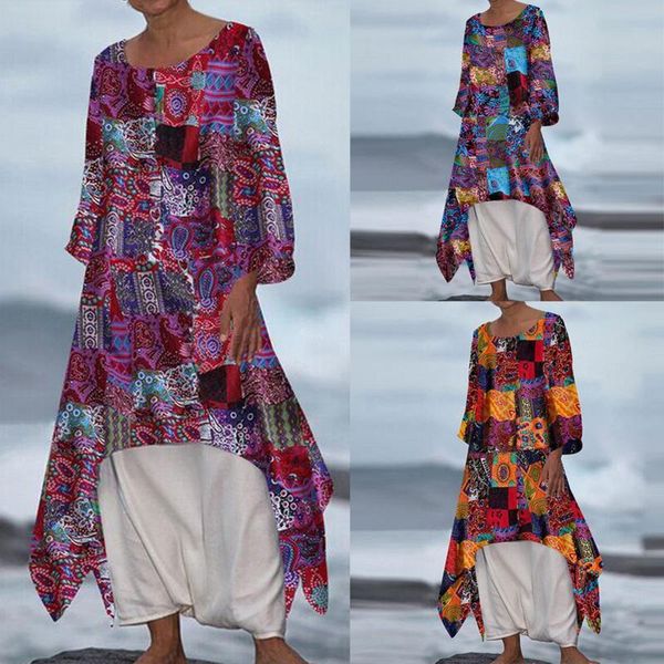 casual dresses womens bohemian featured skirt cotton llinen printed long sleeve irregular dress 5xl women vestidos loose, Black;gray
casual dresses womens bohemian featured skirt cotton llinen printed long sleeve irregular dress 5xl women vestidos loose, Black;gray
