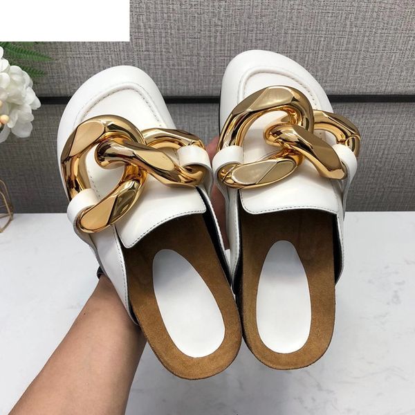 sandals gold chain flat slippers women round toe genuine leather sandals lazy mulers summer party shoes vacation comfort loafers 9, Black
sandals gold chain flat slippers women round toe genuine leather sandals lazy mulers summer party shoes vacation comfort loafers 9, Black