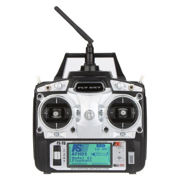 original flysky fs-t6 high precision 2.4ghz 6ch mode 2 transmitter w/receiver r6-b for rc multirotor quadcopter helicopter