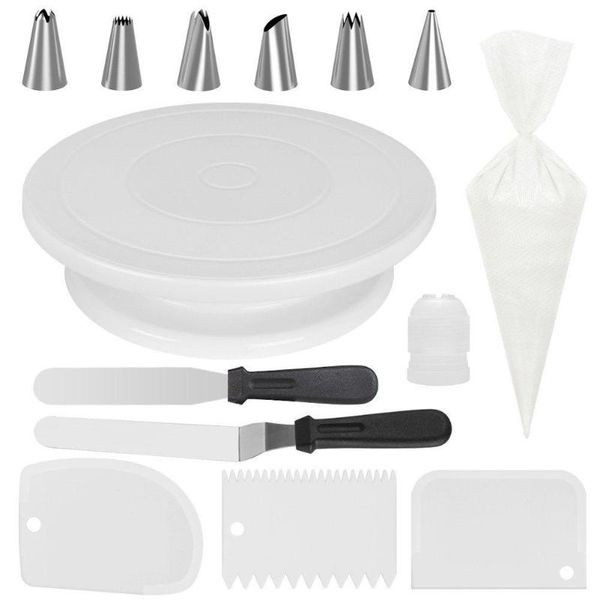 14pcs/set revolving cake decorating stand kit rotating turntable baking & pastry tools
14pcs/set revolving cake decorating stand kit rotating turntable baking & pastry tools