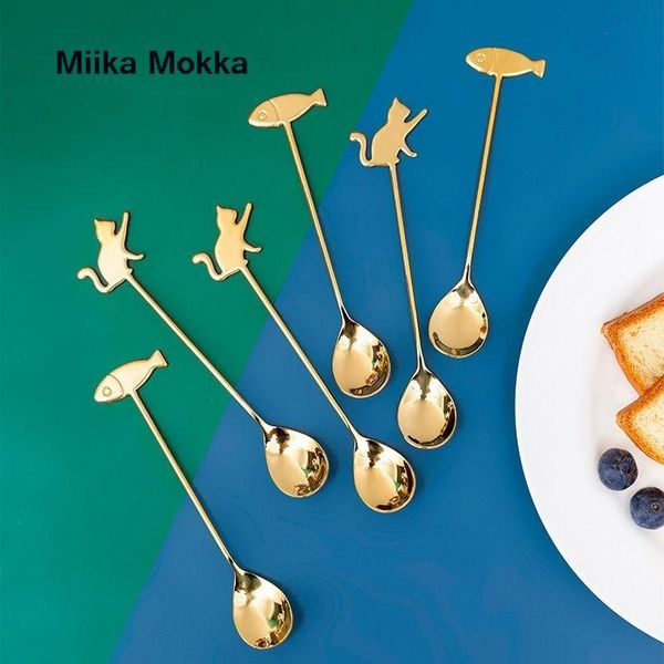 dinnerware sets stainless steel cat and fish spoon fork cake coffee dessert tea ice cream stirring spoons candy cute cartoon teaspoon
dinnerware sets stainless steel cat and fish spoon fork cake coffee dessert tea ice cream stirring spoons candy cute cartoon teaspoon