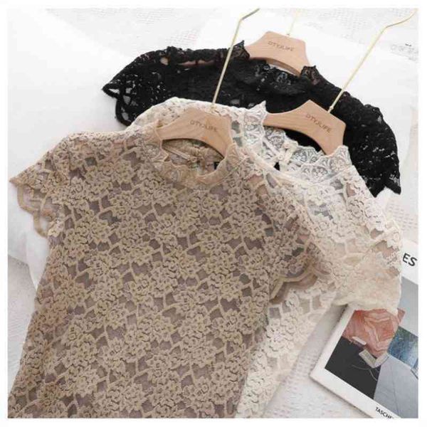 lace bottoming shirt elegant women's western style autumn and winter sweater with half-collar hollow princess blouses & shirts, White
lace bottoming shirt elegant women's western style autumn and winter sweater with half-collar hollow princess blouses & shirts, White