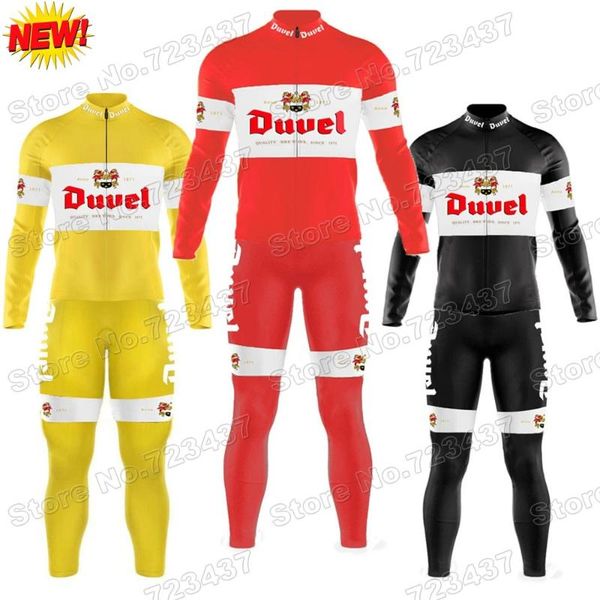team duvel cycling jersey set summer retro clothing long sleeve road bike suit bicycle pants maillot fietskleding racing sets, Black;blue
team duvel cycling jersey set summer retro clothing long sleeve road bike suit bicycle pants maillot fietskleding racing sets, Black;blue