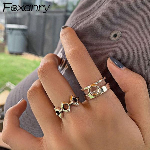 cluster rings foxanry 925 sterling silver finger ins fashion simple hollow irregular geometric vintage punk party jewelry gift for women, Golden;silver
cluster rings foxanry 925 sterling silver finger ins fashion simple hollow irregular geometric vintage punk party jewelry gift for women, Golden;silver