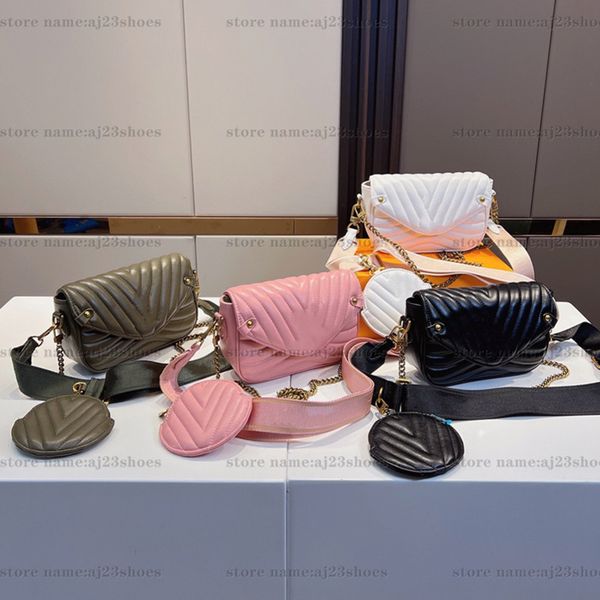 new wave multi-pochette cross body bags quilted cowhide leather 3 in 1 gold-color chain for hand or short shoulder carry round coin purse ve
new wave multi-pochette cross body bags quilted cowhide leather 3 in 1 gold-color chain for hand or short shoulder carry round coin purse ve