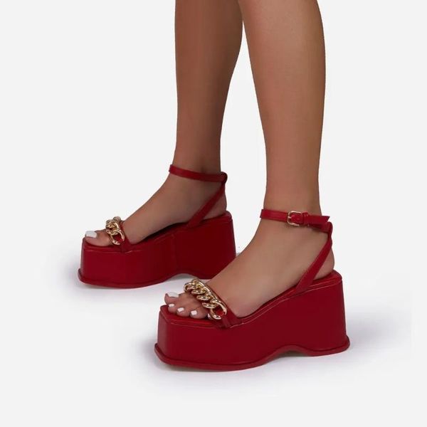 sandals summer wedges fashion open toe platform heel for ladies chain comfort female outdoor footwear peep casual sexy, Black
sandals summer wedges fashion open toe platform heel for ladies chain comfort female outdoor footwear peep casual sexy, Black