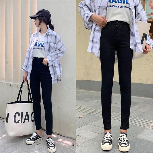 women's jeans s-xl 2021 autumn korean ins style skinny pencil jean black spring vintage high waist denim pants womens (z8755), Blue
women's jeans s-xl 2021 autumn korean ins style skinny pencil jean black spring vintage high waist denim pants womens (z8755), Blue