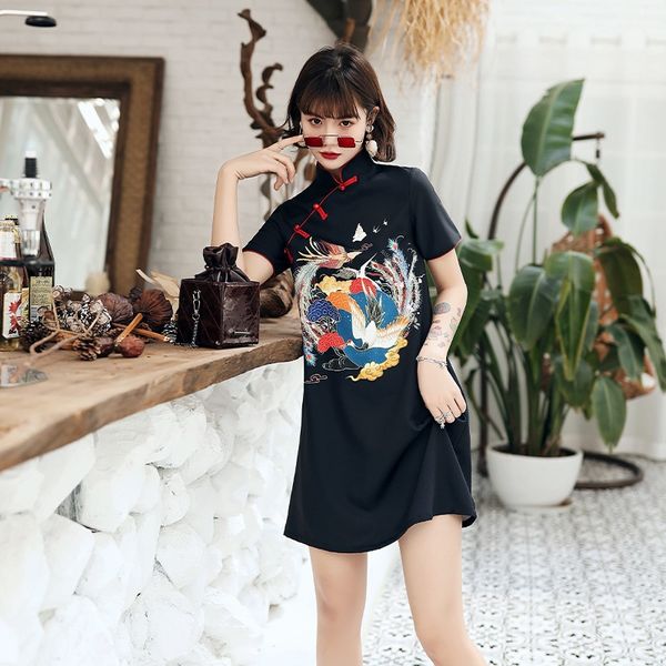 black oriental dress short cheongsam chinese traditional dress robe vintage femme modern dress girls chinese qipao 10289, Red
black oriental dress short cheongsam chinese traditional dress robe vintage femme modern dress girls chinese qipao 10289, Red