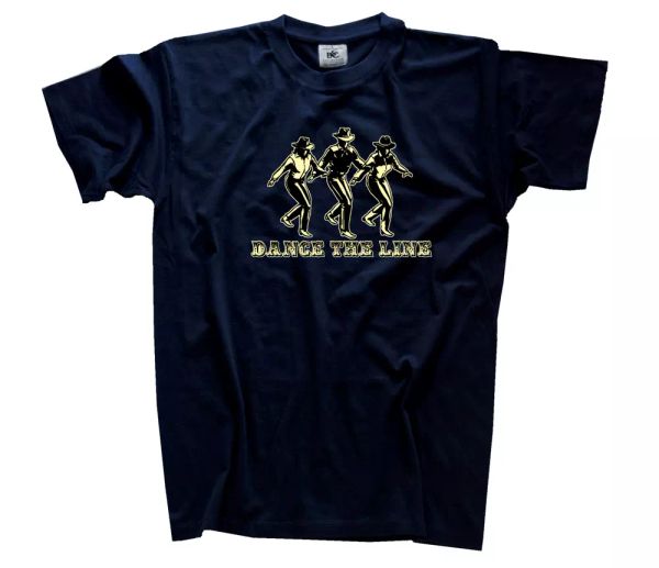 line dance - dance the line dance country western t-shirt s-xxxl new, White;black 
line dance - dance the line dance country western t-shirt s-xxxl new, White;black