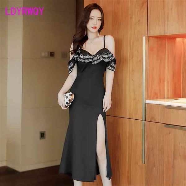 ldyrwqy korean version of the summer temperamentalsocialite fashion slim body sling with low-bust back fishtail dress 210416, Black;gray
ldyrwqy korean version of the summer temperamentalsocialite fashion slim body sling with low-bust back fishtail dress 210416, Black;gray