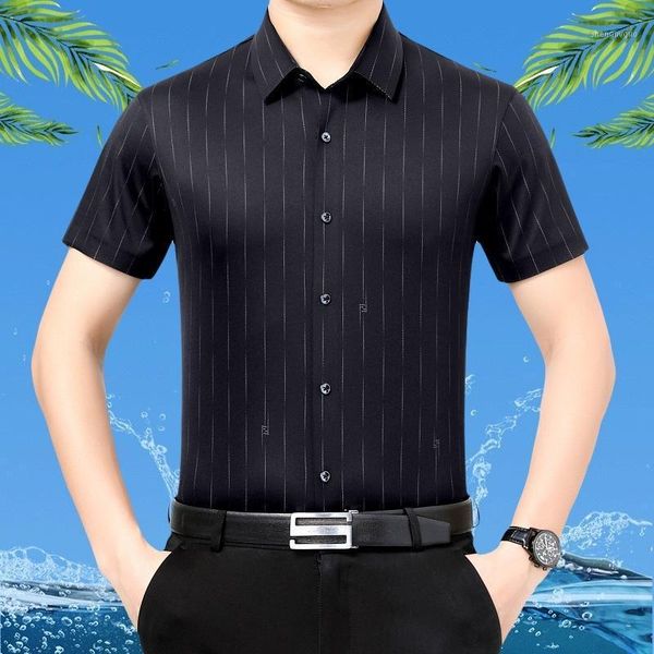 men's dress shirts summer short sleeve shirt and non iron business work ice silk leisure, White;black
men's dress shirts summer short sleeve shirt and non iron business work ice silk leisure, White;black