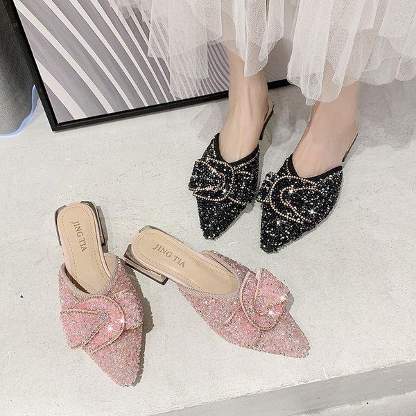 women mules slippers bling rhinestone butterfly shoes summer ladies sandals with low comfort female fashion, Black
women mules slippers bling rhinestone butterfly shoes summer ladies sandals with low comfort female fashion, Black