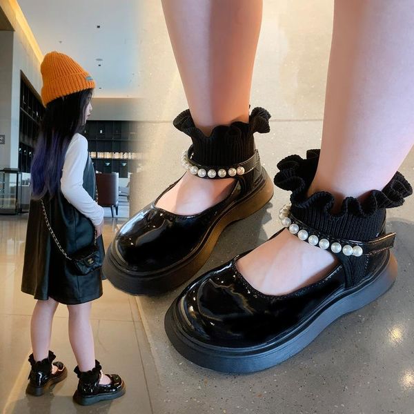 boots kids princess pearl chain sock girls leather shoes 2021 spring autumn solid black pink korean hollowed out, Black;grey
boots kids princess pearl chain sock girls leather shoes 2021 spring autumn solid black pink korean hollowed out, Black;grey