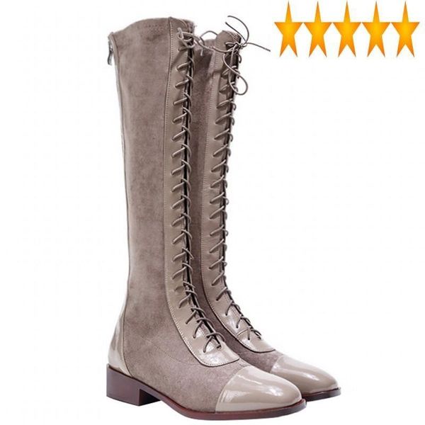 boots winter autumn patent street leather patchwork nubuck womens stretch square toe lace up back zip female high, Black
boots winter autumn patent street leather patchwork nubuck womens stretch square toe lace up back zip female high, Black