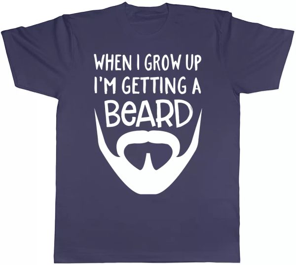 when i grow up i'm getting a beard funny mens stubble facial hair tee t-shirt, White;black
when i grow up i'm getting a beard funny mens stubble facial hair tee t-shirt, White;black