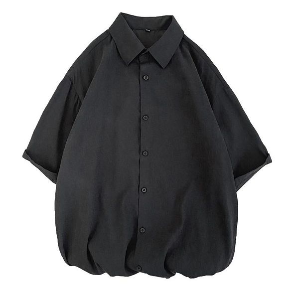 men's casual shirts streetwear men shorts sleeve cotton loose summer hip hop solid korean harajuku fashion hawaiian beach, White;black
men's casual shirts streetwear men shorts sleeve cotton loose summer hip hop solid korean harajuku fashion hawaiian beach, White;black