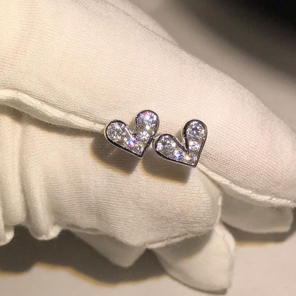 stud 925 sterling silver fashion heart cute earring for women wedding party engagement jewelry gift, Golden;silver
stud 925 sterling silver fashion heart cute earring for women wedding party engagement jewelry gift, Golden;silver