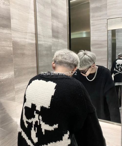 men's sweaters correct high-grade version autumn and winter mmj dark skeleton head hole knitted sweater round neck high street top, White;black
men's sweaters correct high-grade version autumn and winter mmj dark skeleton head hole knitted sweater round neck high street top, White;black
