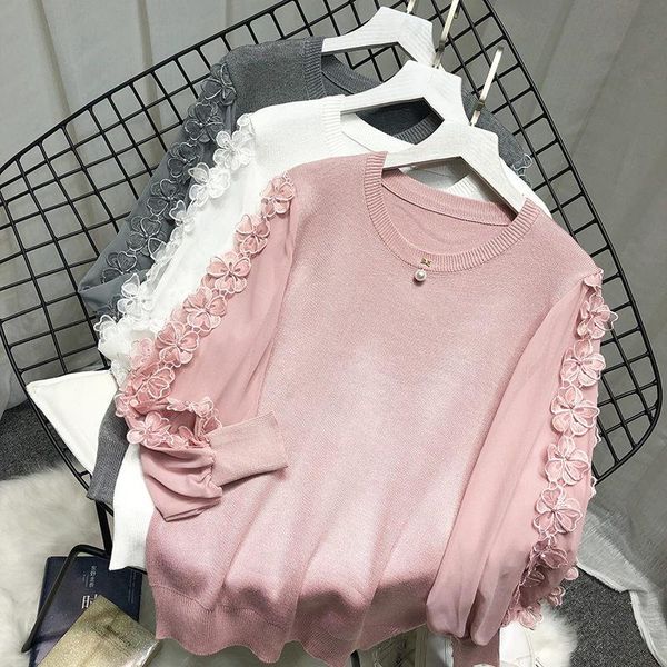 women's sweaters maxdiroo women autumn winter knitted chiffon patchwork lantern sleeve pullover and sweater female 3d flower jumper muj, White;black
women's sweaters maxdiroo women autumn winter knitted chiffon patchwork lantern sleeve pullover and sweater female 3d flower jumper muj, White;black