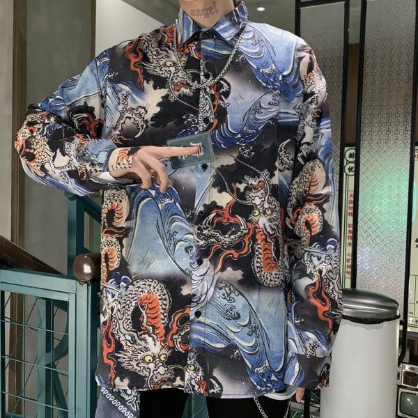 women's blouses & shirts blouse women 2021 spring plus size clothing japanese dragon print rejects lapel long-sleeved student fashion s, White
women's blouses & shirts blouse women 2021 spring plus size clothing japanese dragon print rejects lapel long-sleeved student fashion s, White