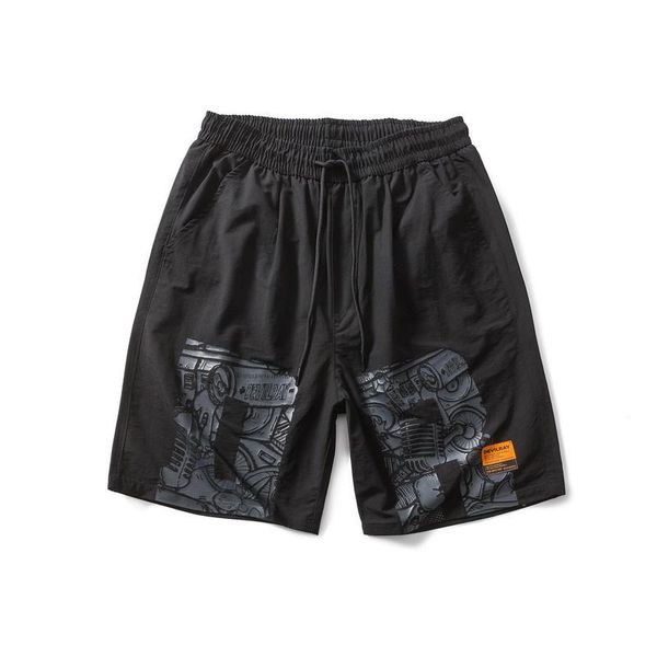 men's shorts 2021 summer style dark pattern big letter five-point pants, White;black
men's shorts 2021 summer style dark pattern big letter five-point pants, White;black