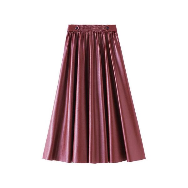 skirts pu leather womens 2021 spring autumn elastic high waist solid button a line long pleated skirt harajuku streetwear, Black
skirts pu leather womens 2021 spring autumn elastic high waist solid button a line long pleated skirt harajuku streetwear, Black