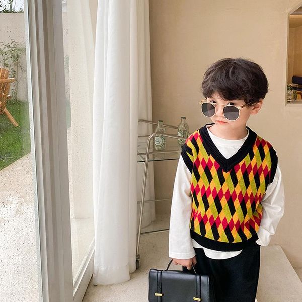 pullover autumn boys fashion plaid all-match knitted waistcoats 2021 children soft casual sleeveless sweaters, Blue
pullover autumn boys fashion plaid all-match knitted waistcoats 2021 children soft casual sleeveless sweaters, Blue