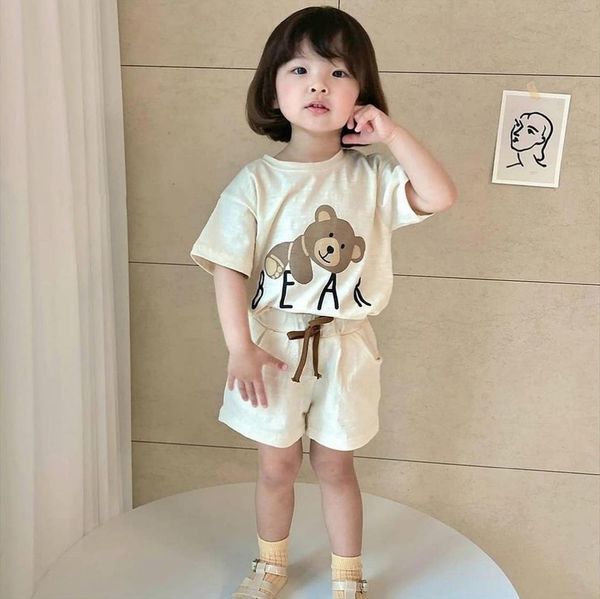 summer baby clothes set toddler girl cartoon bear pattern printed short sleeve t shirt kid solid casual shorts 2pcs, White
summer baby clothes set toddler girl cartoon bear pattern printed short sleeve t shirt kid solid casual shorts 2pcs, White