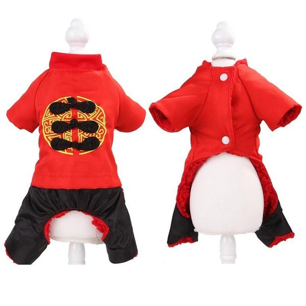 dog apparel fashion pet clothes autumn winter thickening plus velvet warm four feet red retro tang suit clothing show supplies
dog apparel fashion pet clothes autumn winter thickening plus velvet warm four feet red retro tang suit clothing show supplies