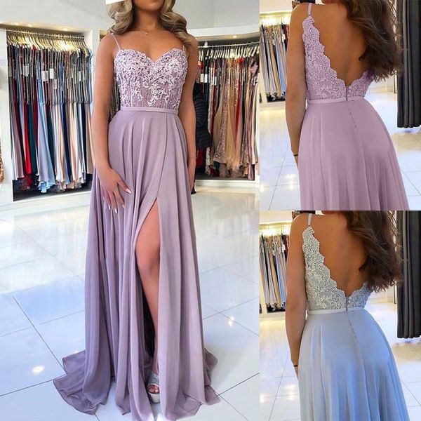 casual dresses women's evenning party dress v neck lace spaghetti strap maxi elegant high split backless long vestidos, Black;gray
casual dresses women's evenning party dress v neck lace spaghetti strap maxi elegant high split backless long vestidos, Black;gray