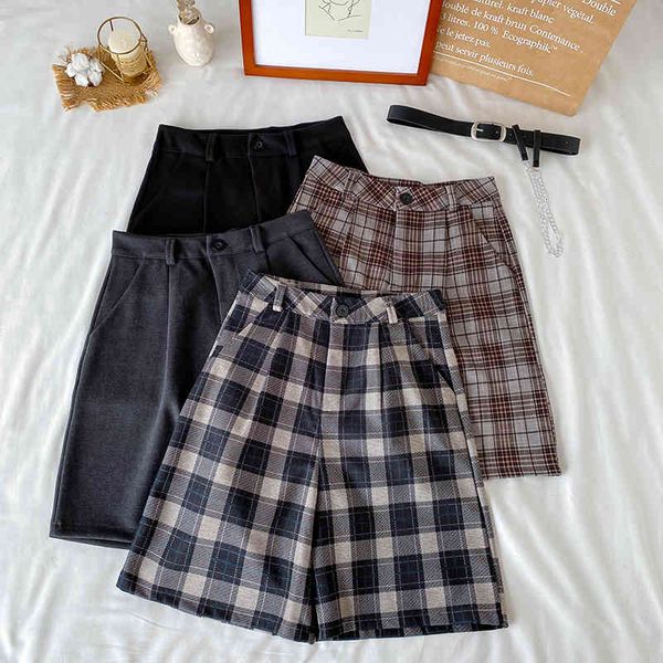 women's shorts vintage chic office plaid pockets women fall fashion high waist zipper fly belt female short pants pantalones corto, White;black
women's shorts vintage chic office plaid pockets women fall fashion high waist zipper fly belt female short pants pantalones corto, White;black
