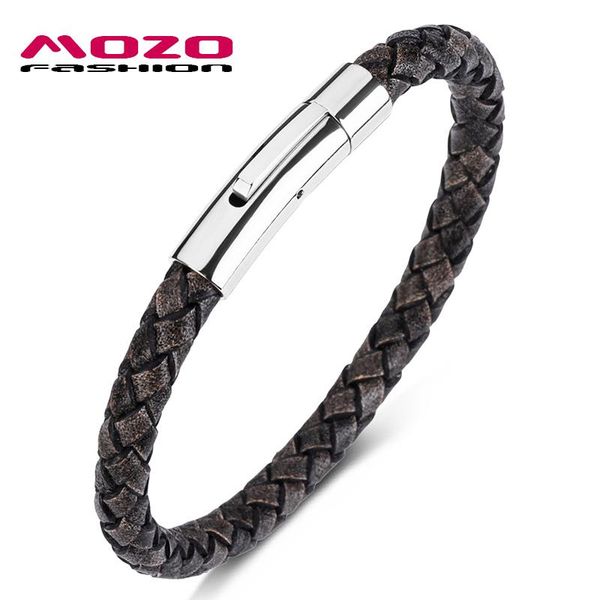 charm bracelets mozo fashion women bangles retro leather stainless steel snap button casual men jewelry, Golden;silver
charm bracelets mozo fashion women bangles retro leather stainless steel snap button casual men jewelry, Golden;silver