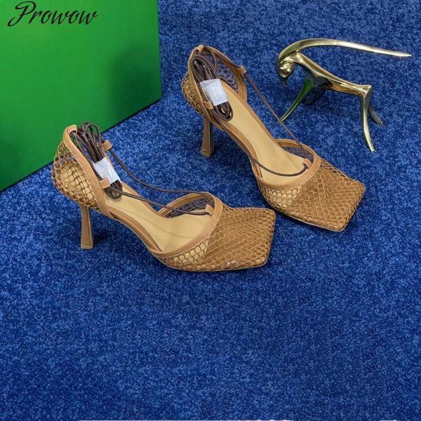 sandals prowow mesh women square toe thin high heels lace-up pumps cross-tied stiletto hollow shoes sandalias size 34-42, Black
sandals prowow mesh women square toe thin high heels lace-up pumps cross-tied stiletto hollow shoes sandalias size 34-42, Black