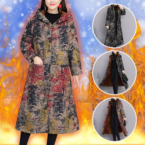 women's jackets plus size fashion thick warm long coat casual ladies plush buttons print jacket streetwear female winter womens outerwe, Black;brown
women's jackets plus size fashion thick warm long coat casual ladies plush buttons print jacket streetwear female winter womens outerwe, Black;brown
