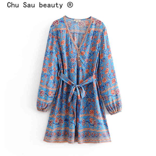 chu sau beauty boho rose floral printed dress women beach style single breasted mini dresses lady's sashes holidaywear 210508, Black;gray
chu sau beauty boho rose floral printed dress women beach style single breasted mini dresses lady's sashes holidaywear 210508, Black;gray