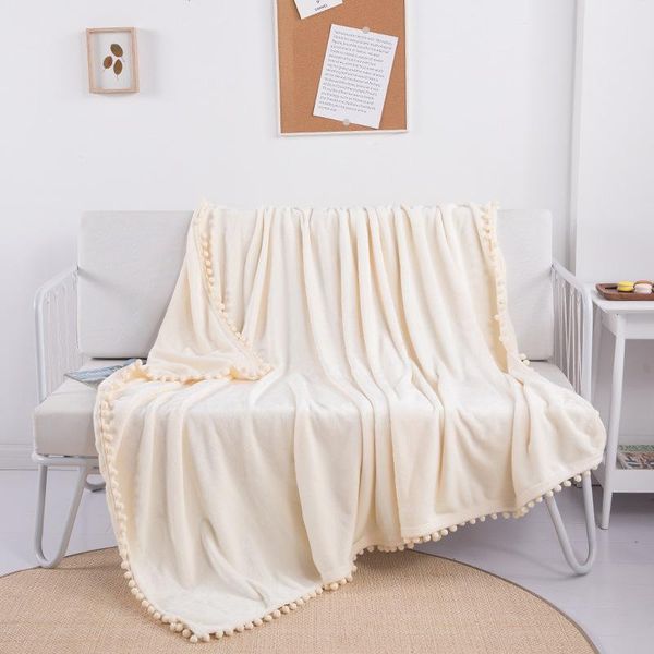 blankets multi purpose flannel tassel ball solid color blanket sofa dormitory gift air conditioning mechanical wash
blankets multi purpose flannel tassel ball solid color blanket sofa dormitory gift air conditioning mechanical wash