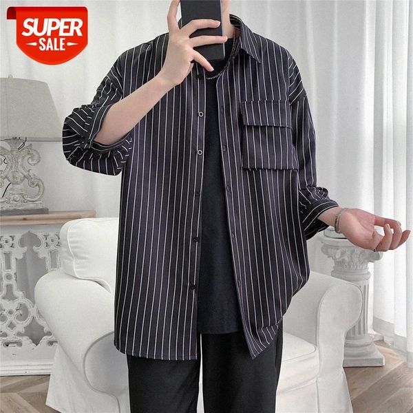 /spot striped tooling short-sleeved shirt men's loose wild long-sleeved casual five #632w, White;black
/spot striped tooling short-sleeved shirt men's loose wild long-sleeved casual five #632w, White;black