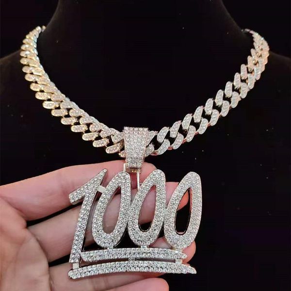 pendant necklaces men hip hop 1000 number necklace with 13mm miami cuban chain iced out bling hiphop male fashion jewelry, Silver
pendant necklaces men hip hop 1000 number necklace with 13mm miami cuban chain iced out bling hiphop male fashion jewelry, Silver