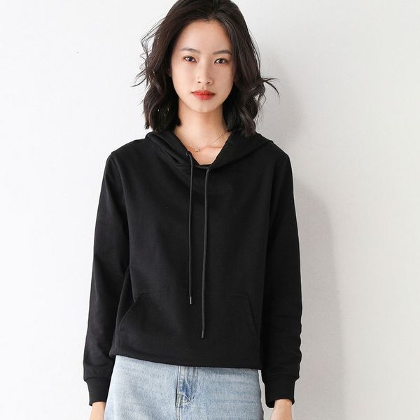 women's hoodies & sweatshirts autumn female hoodies 2021 casual fashion released sweater solid color long basic sleeve all-match sweats, Black
women's hoodies & sweatshirts autumn female hoodies 2021 casual fashion released sweater solid color long basic sleeve all-match sweats, Black