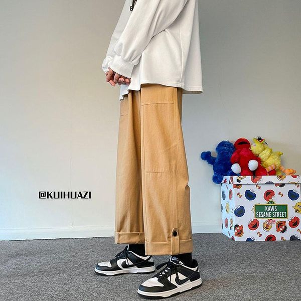 men's pants large size cotton casual men fashion drawstring wide-leg streetwear loose like straight mens trousers, Black
men's pants large size cotton casual men fashion drawstring wide-leg streetwear loose like straight mens trousers, Black