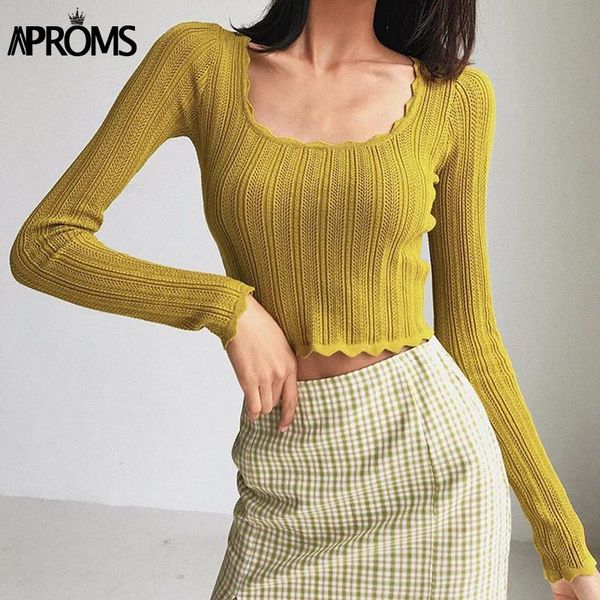 women's t-shirt aproms elegant o-neck knitted basic women 2021 autumn spring solid color casual long sleeve crop female white tees
women's t-shirt aproms elegant o-neck knitted basic women 2021 autumn spring solid color casual long sleeve crop female white tees