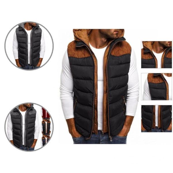 men's vests comfortable warm zipper keep hooded coat anti-e winter vest windproof for dating, Black;white
men's vests comfortable warm zipper keep hooded coat anti-e winter vest windproof for dating, Black;white