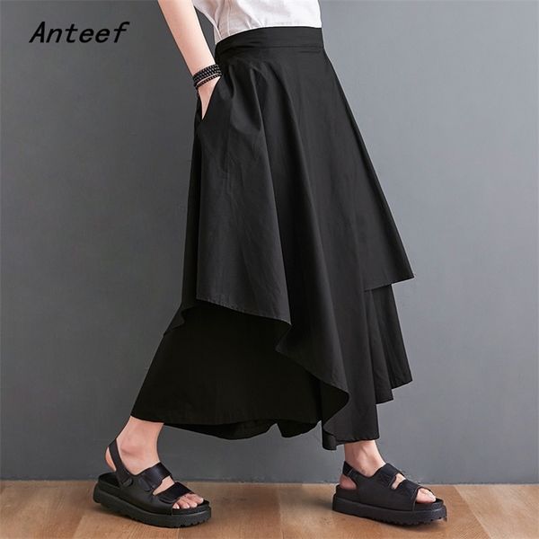 black cotton plus size vintage high waist summer casual loose long for woman skirts womens pant skirt clothes 210517
black cotton plus size vintage high waist summer casual loose long for woman skirts womens pant skirt clothes 210517