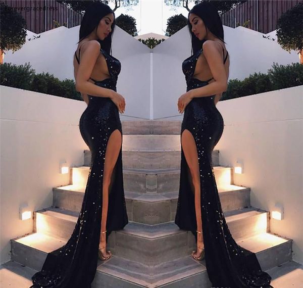 party dresses 2021 red carpet high thigh split evening dress black sequins shiny formal holiday wear prom gown custom made, White;black
party dresses 2021 red carpet high thigh split evening dress black sequins shiny formal holiday wear prom gown custom made, White;black