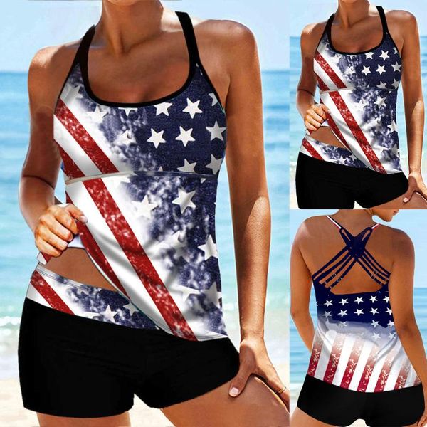 women's swimwear women plus size tankini set push-up striped print two piece swimsuit conservative summer beach short split, White;black
women's swimwear women plus size tankini set push-up striped print two piece swimsuit conservative summer beach short split, White;black