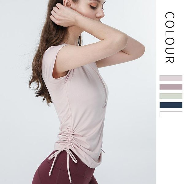 yoga outfit clothes drawstring short-sleeved t-shirt slim quick-drying running fitness sportswear women
yoga outfit clothes drawstring short-sleeved t-shirt slim quick-drying running fitness sportswear women