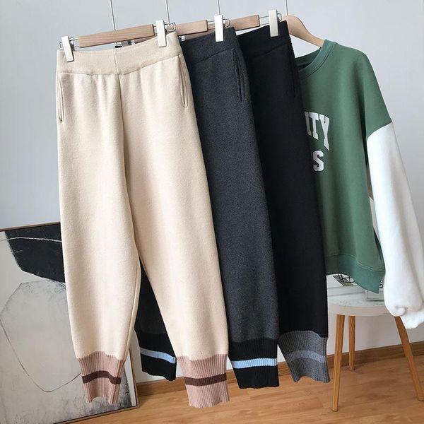 women's pants & capris loose harem patchwork for women sweatpants feminine trousers knitted knit with pockets turnip korean, Black;white
women's pants & capris loose harem patchwork for women sweatpants feminine trousers knitted knit with pockets turnip korean, Black;white