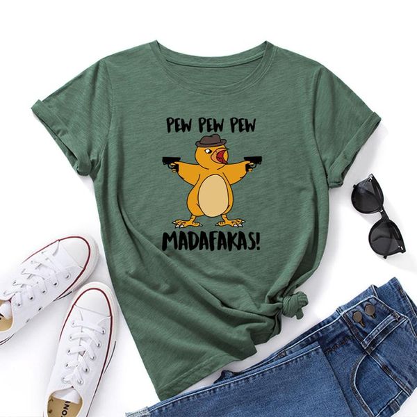 women's t-shirt funny animal duck printed pew madafakas tee women t-shirts cotton short sleeve graphic tees female shirt summer, White
women's t-shirt funny animal duck printed pew madafakas tee women t-shirts cotton short sleeve graphic tees female shirt summer, White